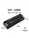 Reguliuojamas LED maitinimo šaltinis - 12V - 150W