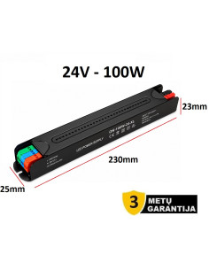 LED maitinimo šaltinis 24V-100W slim