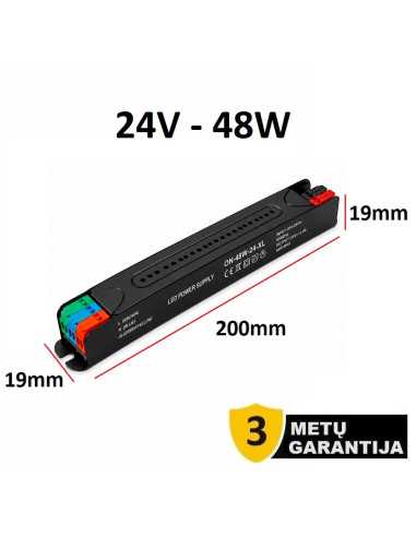 LED maitinimo šaltinis 24V-48W slim
