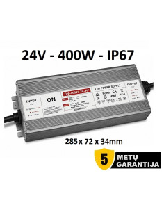 Profesionalus LED maitinimo šaltinis  24V - 400W - IP67