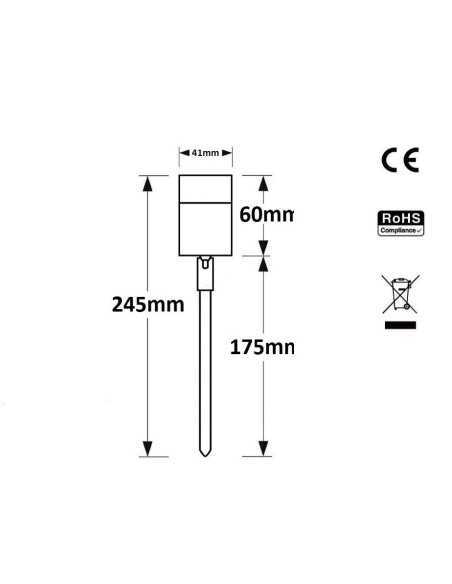 Įsmeigiamas LED lauko šviestuvas - 220V - 3W - 3000K - IP65 internetu | Luxon.lt