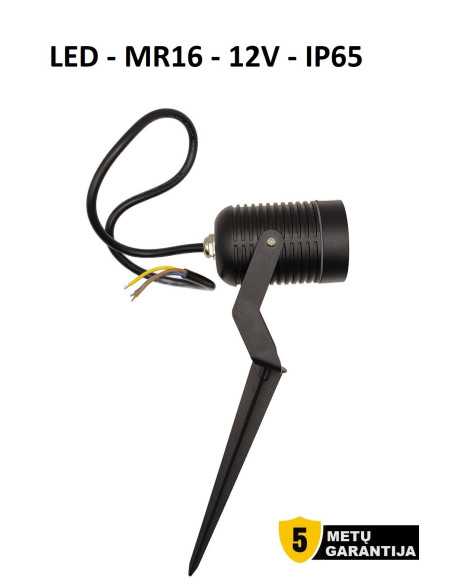 Įsmeigiamas LED lauko šviestuvas - 12V -  MR16 - IP65