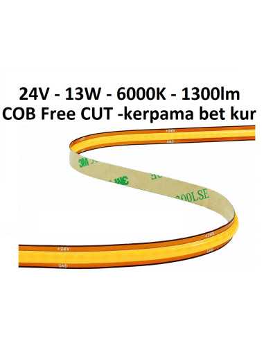 Free CUT - COB LED juosta 13W - 24V - 6000K - 528LEDs - CRI90