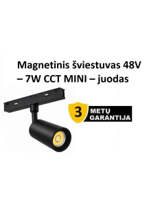 Magnetinis šviestuvas 48V – 7W CCT MINI – juodas