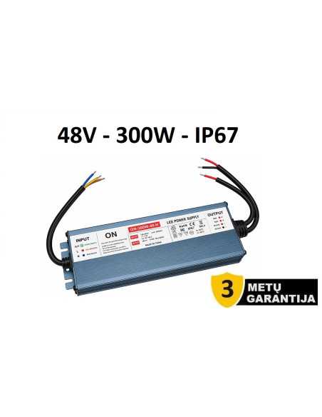 LED maitinimo šaltinis  48V - 300W - IP67 internetu | Luxon.lt
