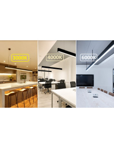 Linijinis LED šviestuvas - Linear 120cm 40W - JUODAS CCT 2